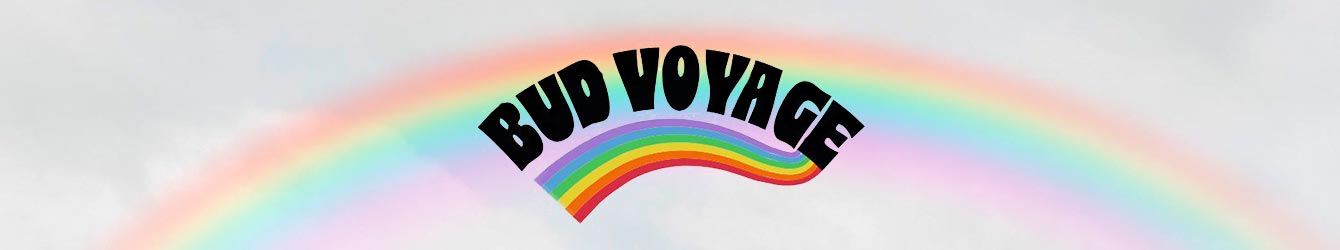 Bud Voyage Logo auf Regenbogen