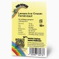 Preview: Rückseite der Bud Voyage Lemon Ice Cream Feminisiert Verpackung – Wichtige Informationen zu Blütezeit, Pflanzengröße, THC-Gehalt & Ertrag auf einen Blick.