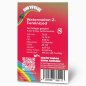 Preview: Rückseite der Bud Voyage Watermelon Zkittlez Feminisiert Verpackung – Wichtige Informationen zu Blütezeit, Pflanzengröße, THC-Gehalt und Ertrag auf einen Blick.