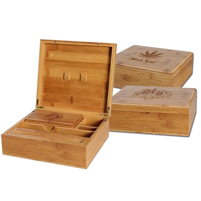 Black Leaf Stoner Box II aus Bambus