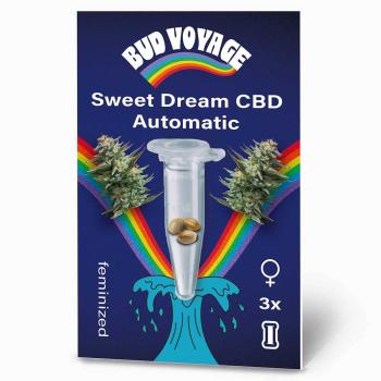 Bud Voyage Sweet Dream CBD Automatic – Stilvolle Verpackung mit modernem Design und klarer Produktkennzeichnung.
