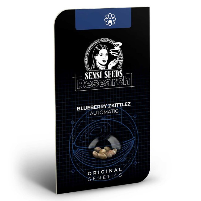 Preview: Vorderseite der Sense Seeds Blueberry Zkittlez Automatic Verpackung
